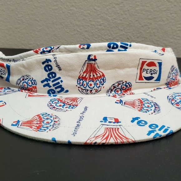 VTG 70s Pepsi People Sun Visor Hat Adult adjustabl - Picture 2 of 11